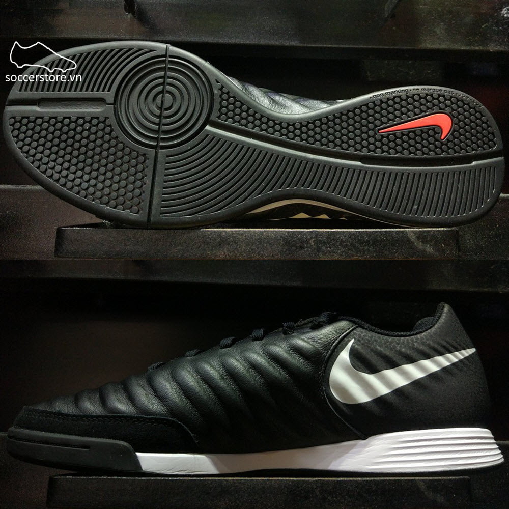 Nike Tiempo Legend VII Academy IC- Black/ Pure Platinum/ Light Crimson AH7244-006
