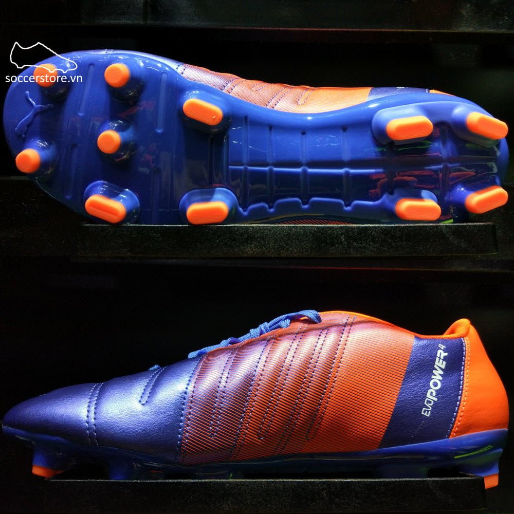 Puma evoPOWER 4.3 FG- Blue Yonder/ Puma White/ Shocking Orange 103563-03