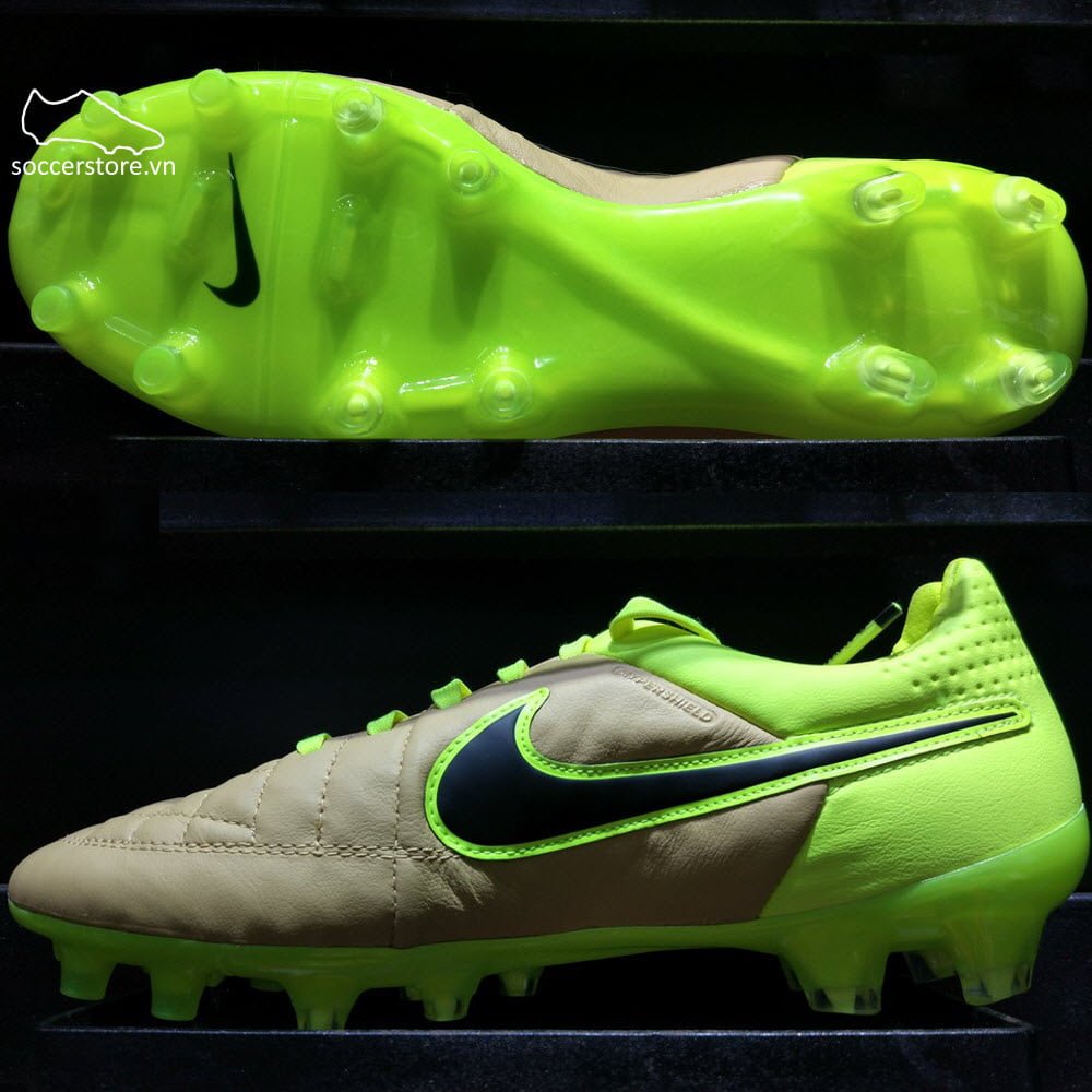 Nike Tiempo Legend V FG LE- Canvas/ Black/ Volt 631518-707