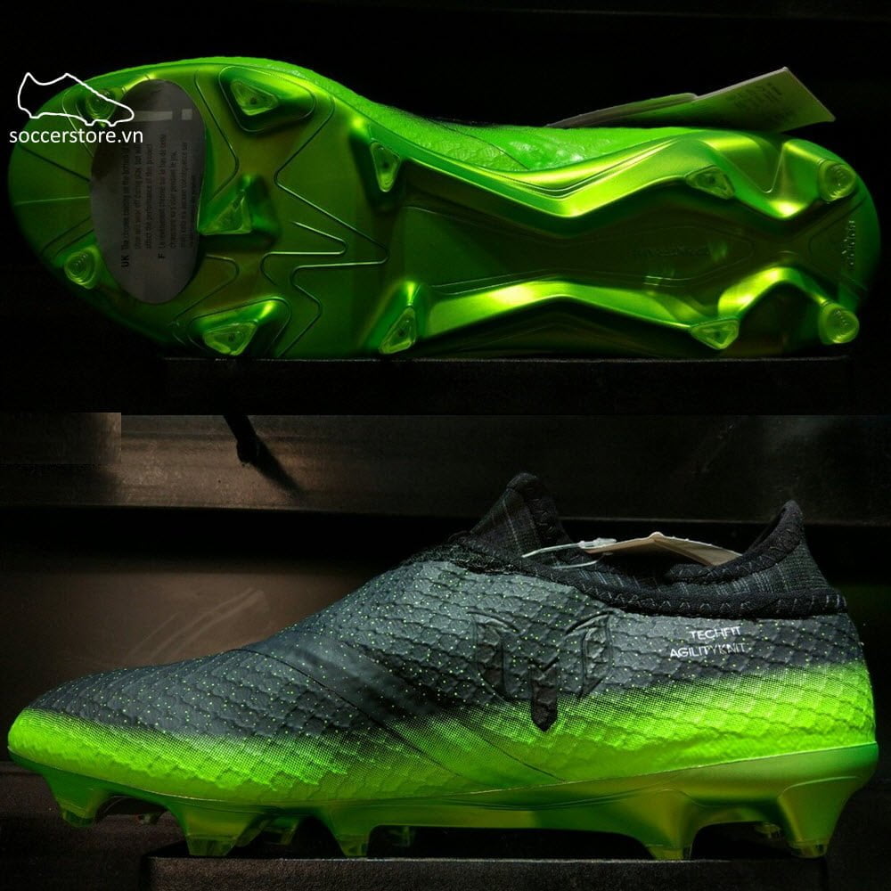Adidas Messi 16.1 FG/AG- Dark Grey/ Silver Metallic/ Solar Green S79625