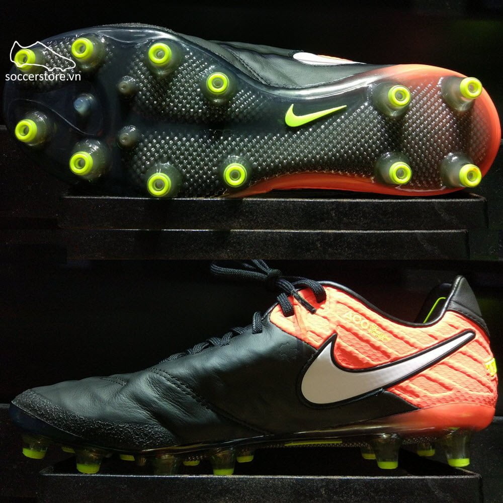 Nike Tiempo Legend VI AG Pro- Black/ White/ Hyper Orange/ Volt 844593-018