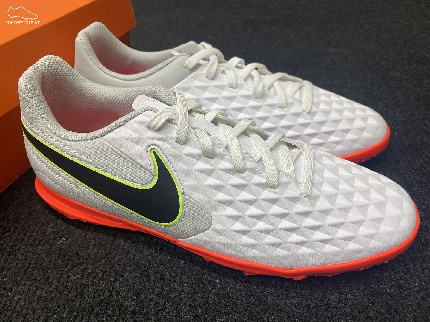 Nike Tiempo Legend 8 Club TF- White/ Black/ Grey Fog AT6109-106