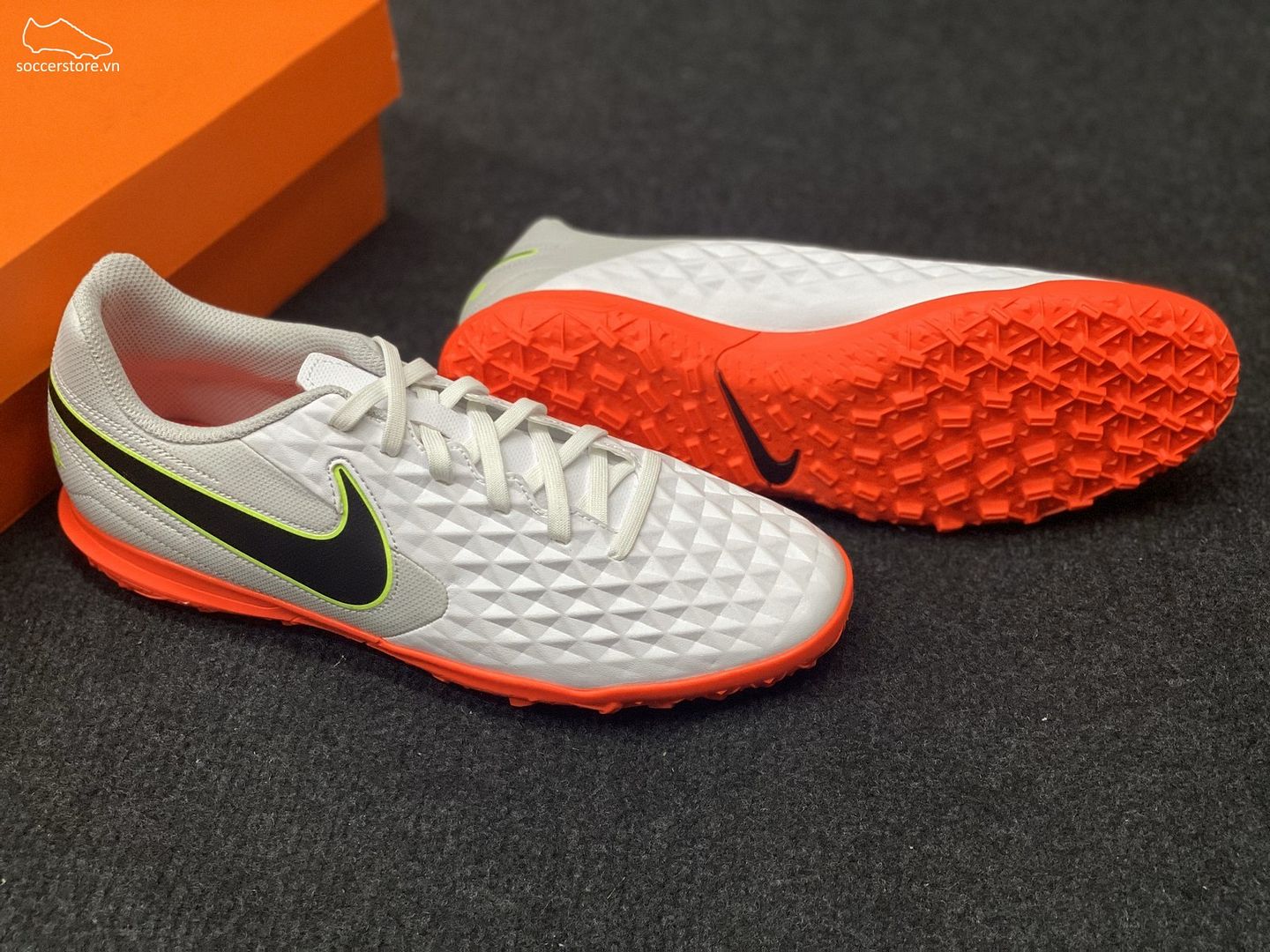 Nike Tiempo Legend 8 Club TF- White/ Black/ Grey Fog AT6109-106