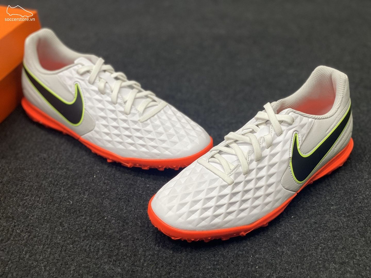 Nike Tiempo Legend 8 Club TF- White/ Black/ Grey Fog AT6109-106