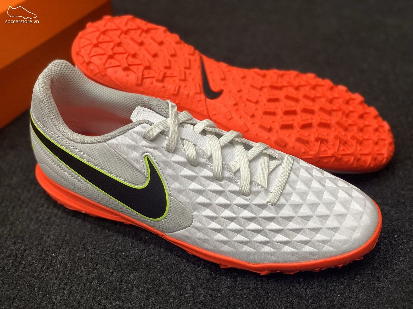 Nike Tiempo Legend 8 Club TF- White/ Black/ Grey Fog AT6109-106