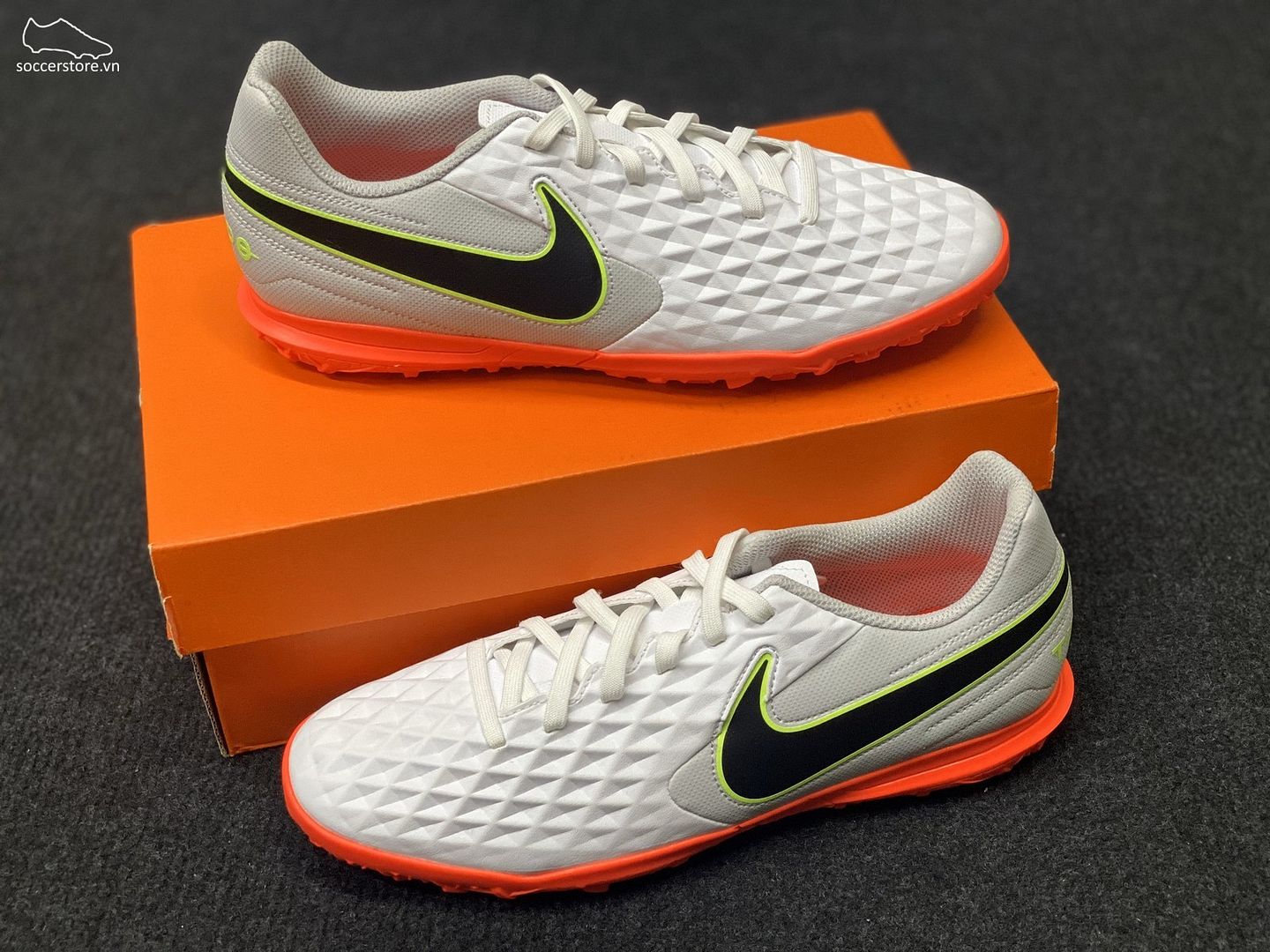 Nike Tiempo Legend 8 Club TF- White/ Black/ Grey Fog AT6109-106