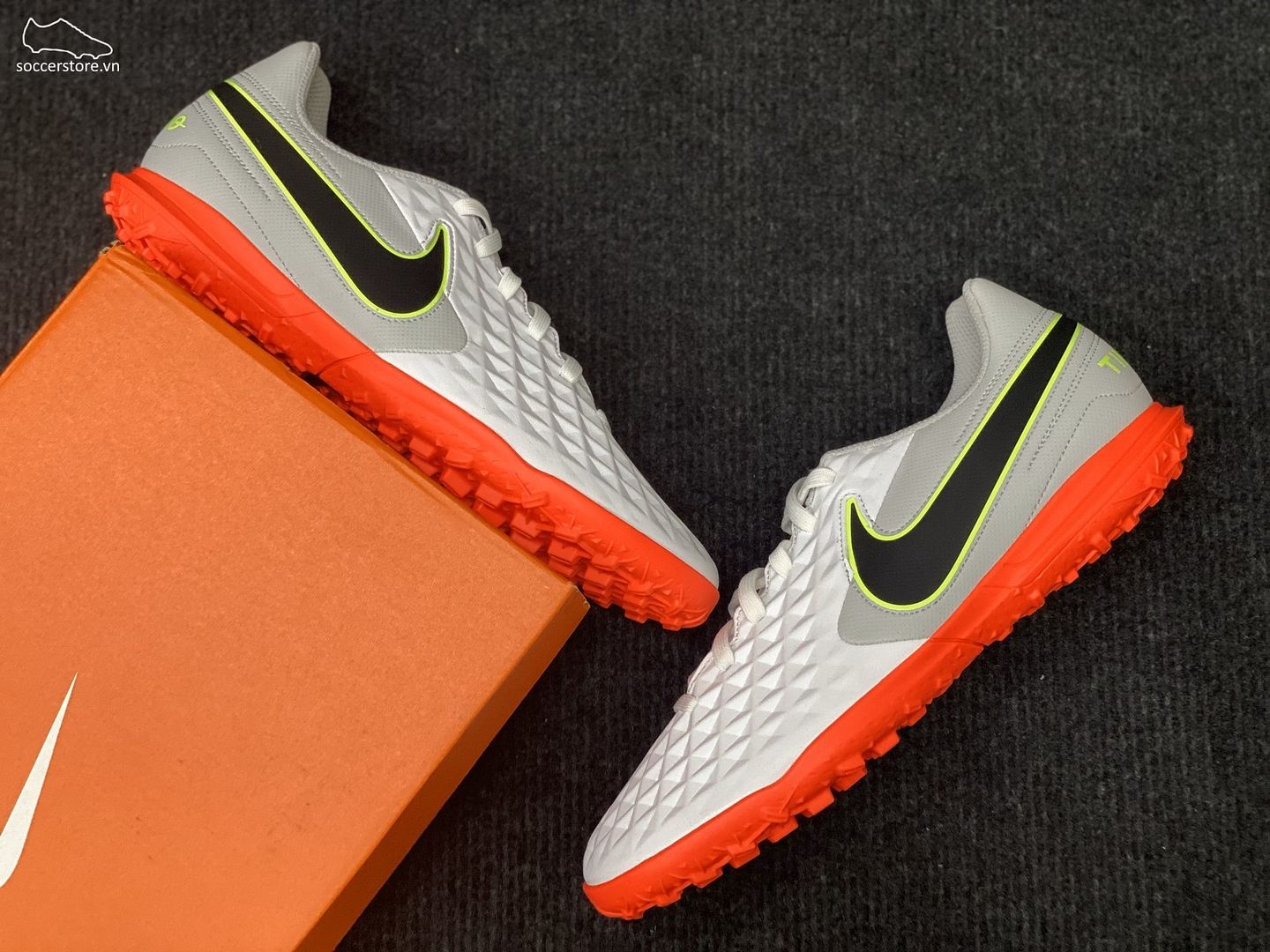 Nike Tiempo Legend 8 Club TF- White/ Black/ Grey Fog AT6109-106