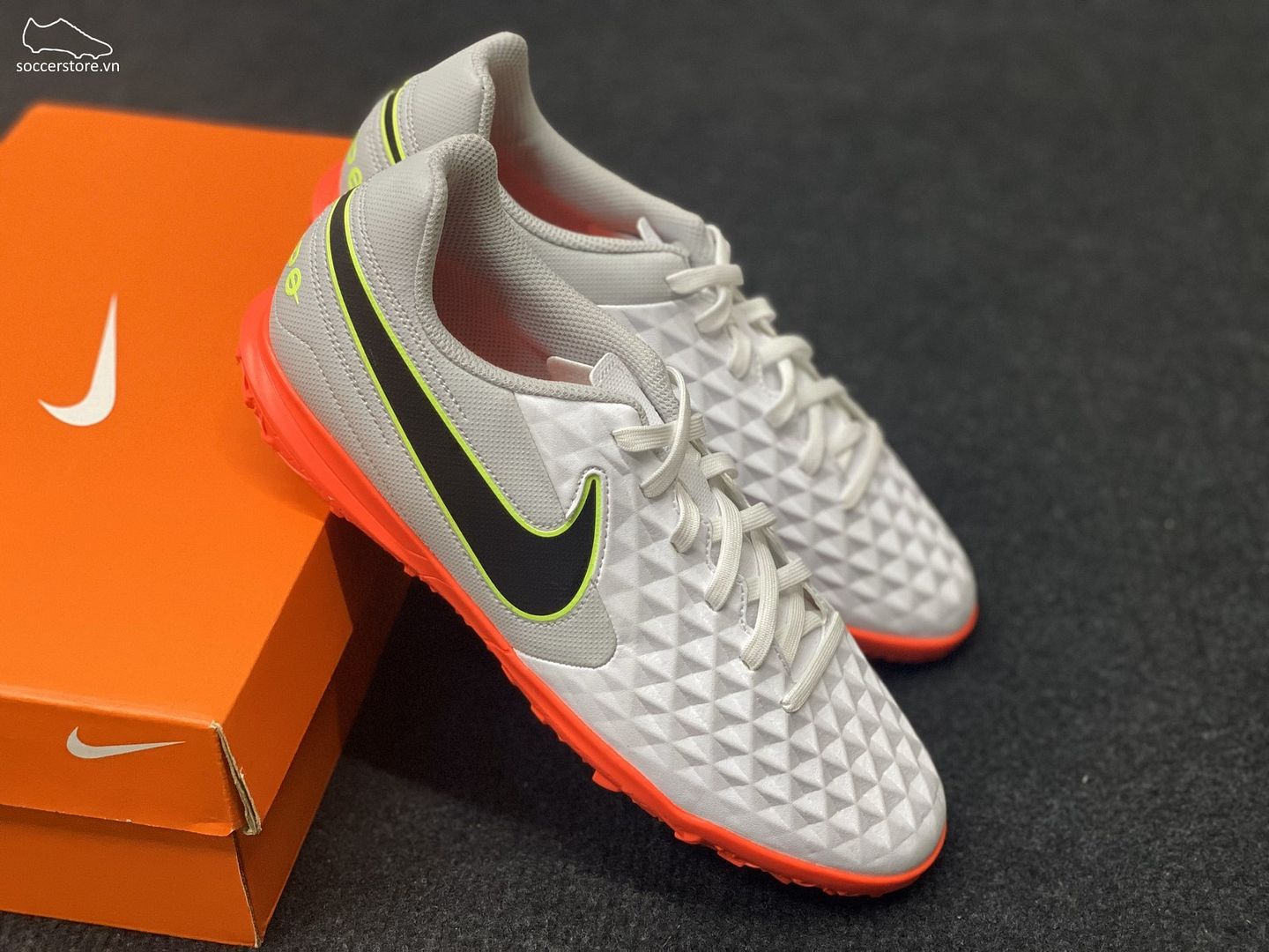 Nike Tiempo Legend 8 Club TF- White/ Black/ Grey Fog AT6109-106