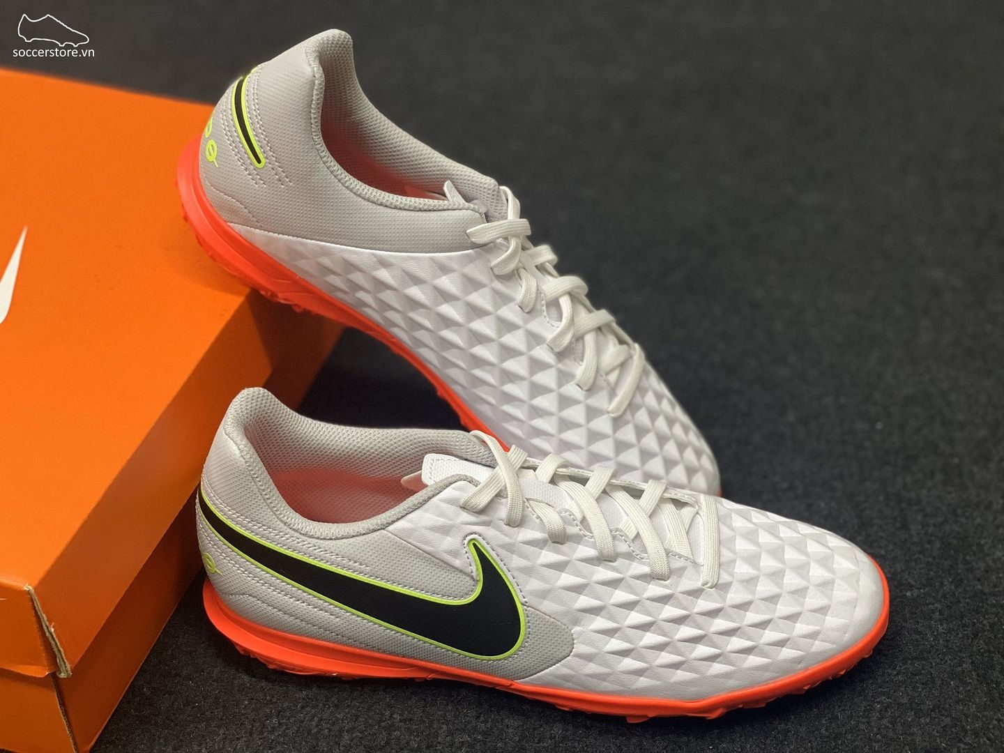Nike Tiempo Legend 8 Club TF- White/ Black/ Grey Fog AT6109-106