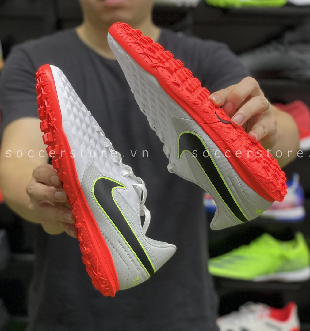 Nike Tiempo Legend 8 Club TF- White/ Black/ Grey Fog AT6109-106