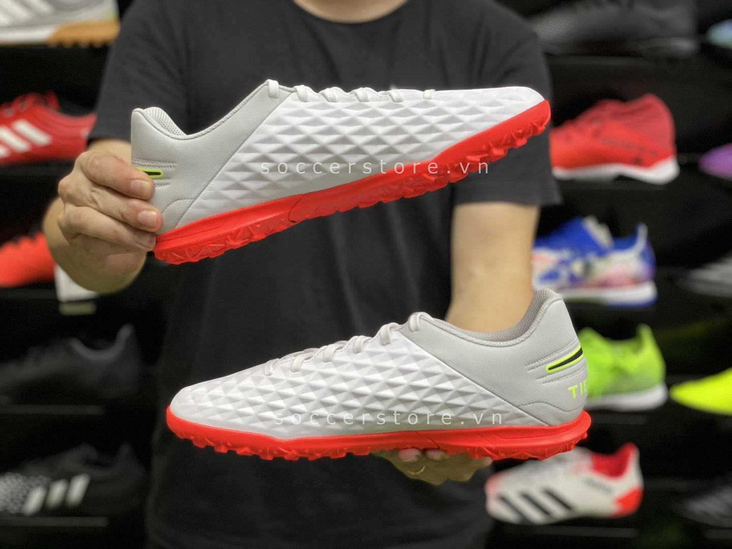 Nike Tiempo Legend 8 Club TF- White/ Black/ Grey Fog AT6109-106