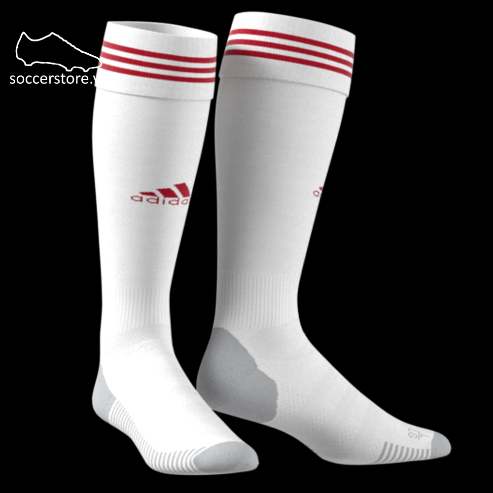 Tất bóng đá Adidas Santos 18 - White / Red / Grey - CF3582