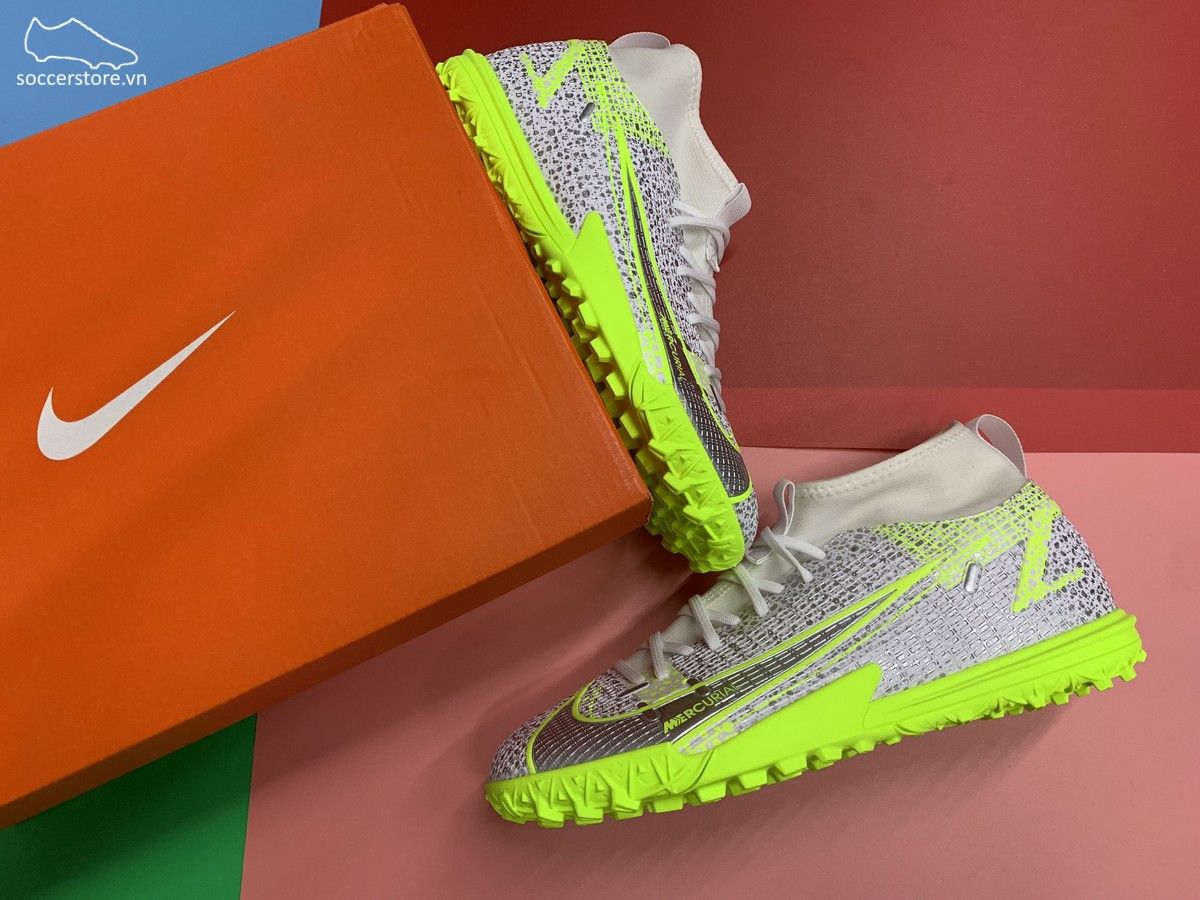 Nike Mercurial Superfly 8 Academy TF Kids Silver Safari CV0789-107
