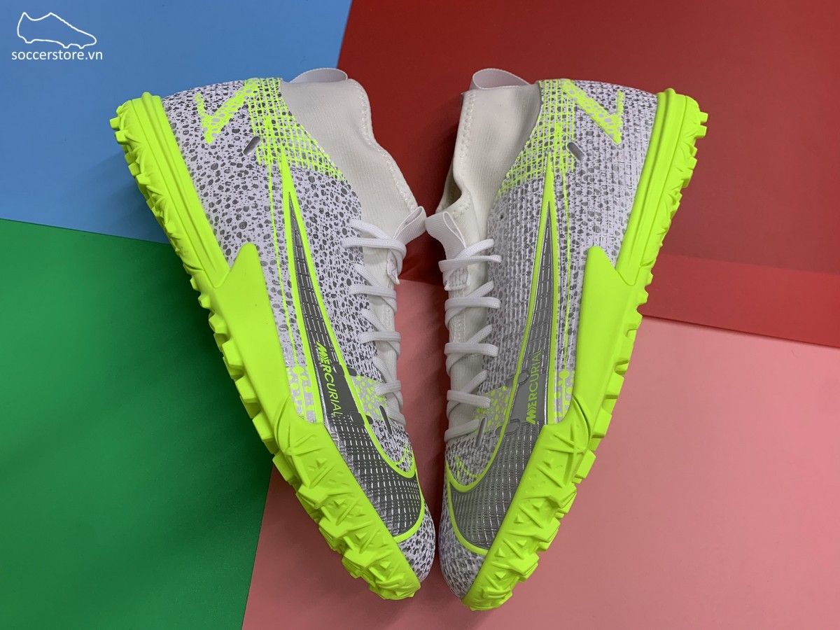 Nike Mercurial Superfly 8 Academy TF Kids Silver Safari CV0789-107
