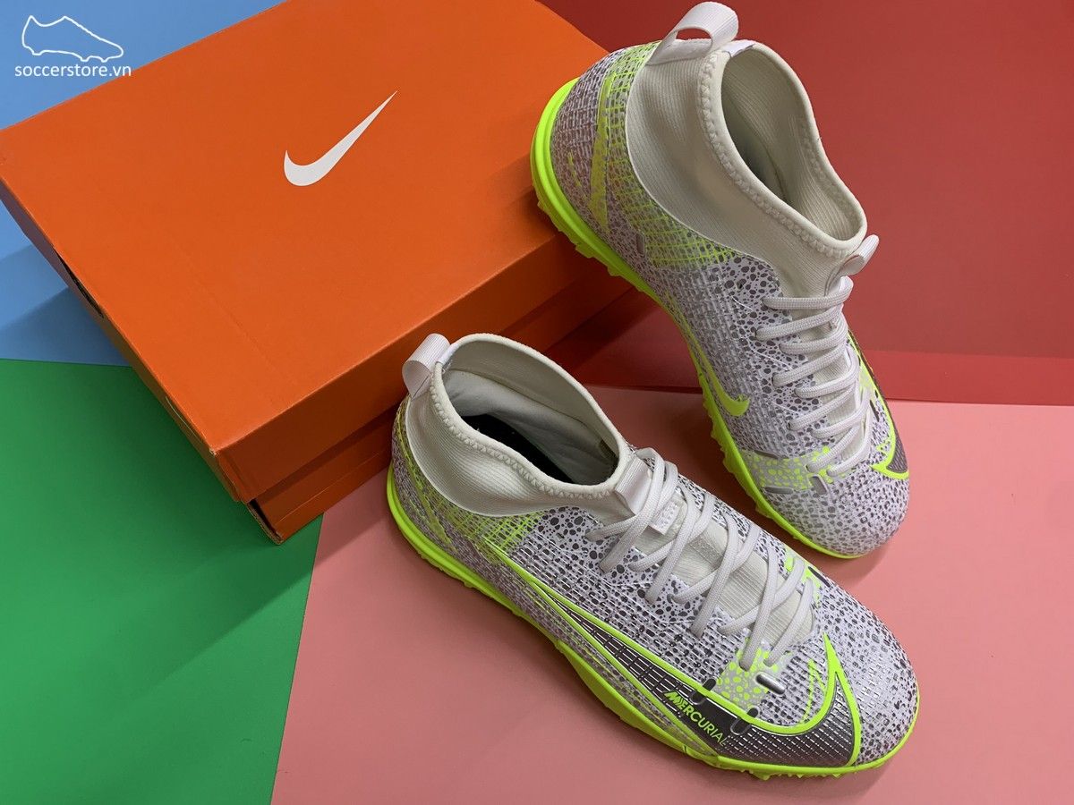 Nike Mercurial Superfly 8 Academy TF Kids Silver Safari CV0789-107