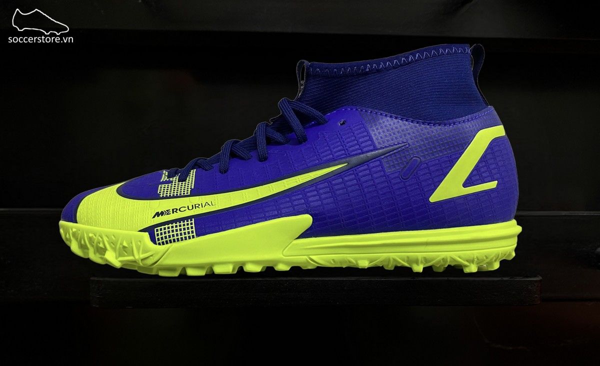 Nike Mercurial Superfly 8 Academy Kids TF màu xanh - CV0789-474