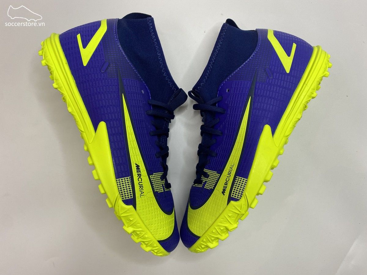 Nike Mercurial Superfly 8 Academy Kids TF màu xanh - CV0789-474