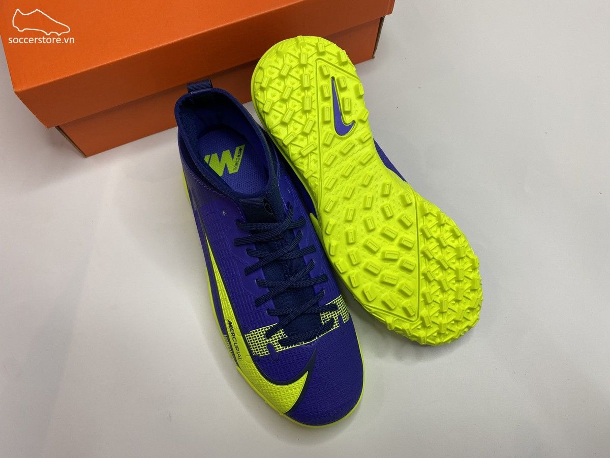 Nike Mercurial Superfly 8 Academy Kids TF màu xanh - CV0789-474