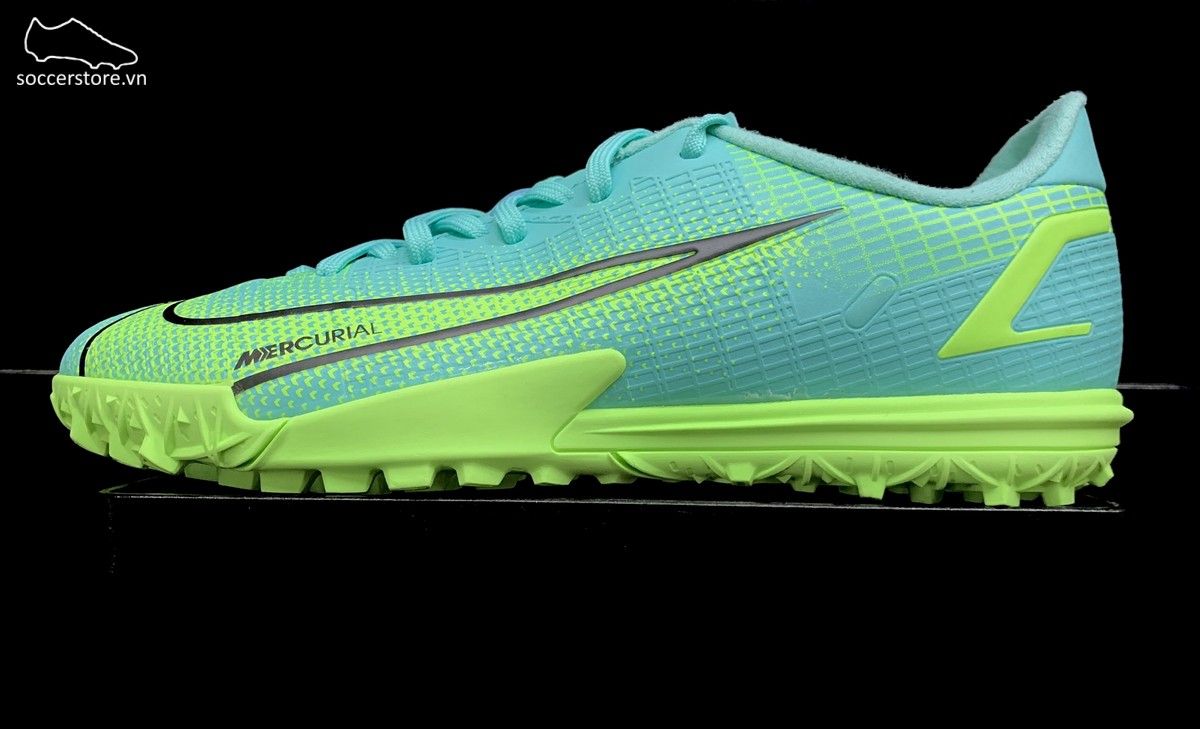 Nike MercDynamic Turquoise/ Lime Glow urial Vapor 14 Academy TF kids Impulse pack- CV0822-403