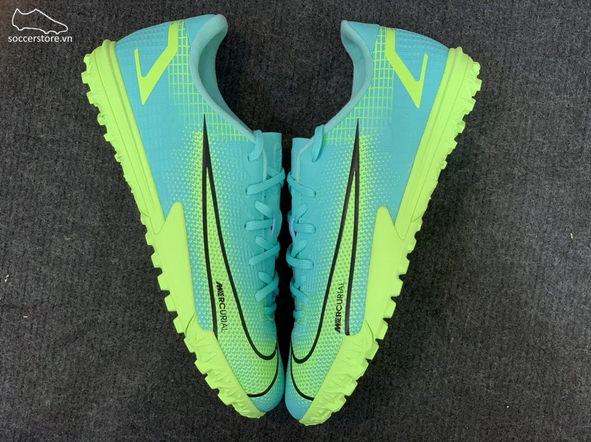 Nike MercDynamic Turquoise/ Lime Glow urial Vapor 14 Academy TF kids Impulse pack- CV0822-403