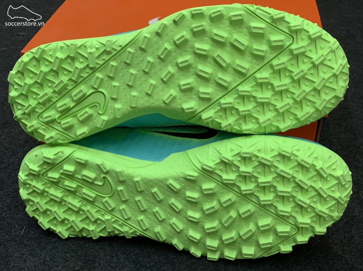 Nike MercDynamic Turquoise/ Lime Glow urial Vapor 14 Academy TF kids Impulse pack- CV0822-403