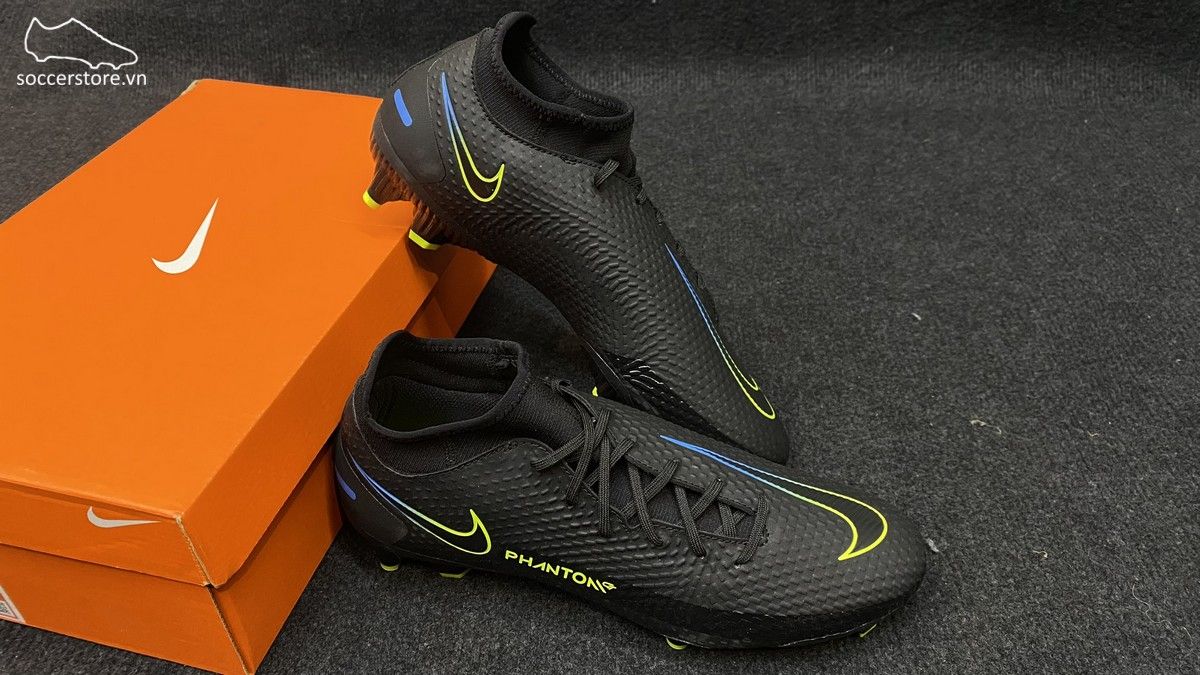 Nike Phantom GT Academy DF FG/MG- Black/ Cyber/ Light Photo Blue CW6667-090