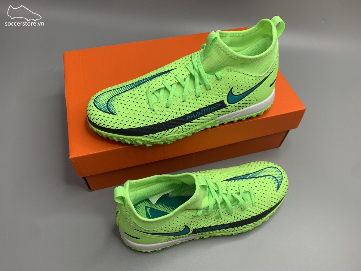 Nike Phantom GT Academy DF TF Kids màu xanh lá CW6695-303