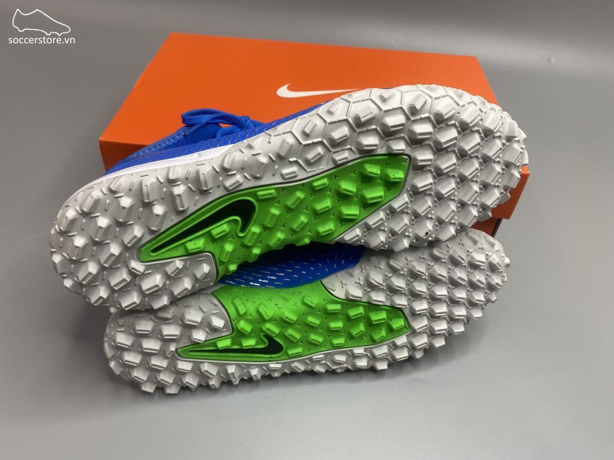 Nike Phantom GT Academy DF TF Kids - Blue/ Metallic Silver/ Rage Green - CW6695-400