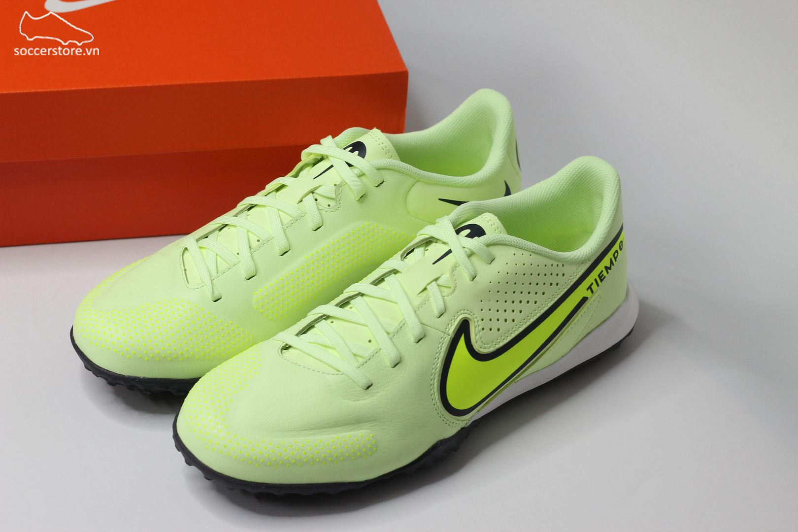 Giày Nike Tiempo Legend 9 Academy TF Luminous pack màu xanh mạ DA1191-705