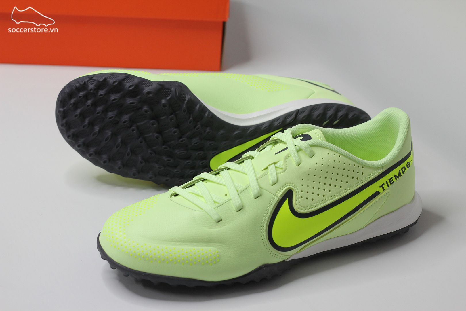Giày Nike Tiempo Legend 9 Academy TF Luminous pack màu xanh mạ DA1191-705