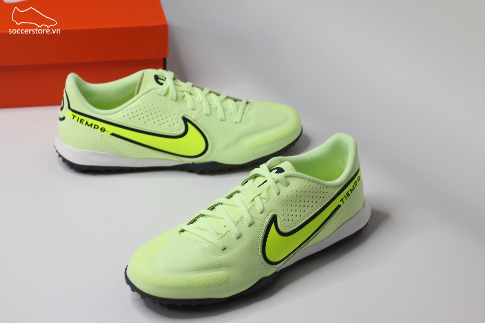 Giày Nike Tiempo Legend 9 Academy TF Luminous pack màu xanh mạ DA1191-705