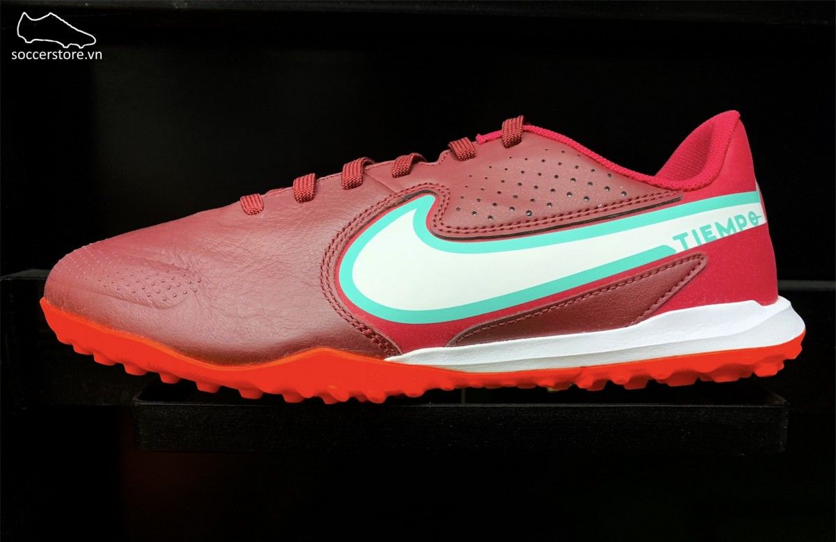 Nike Tiempo Legend 9 Academy TF Kids màu đỏ mận DA1328-616