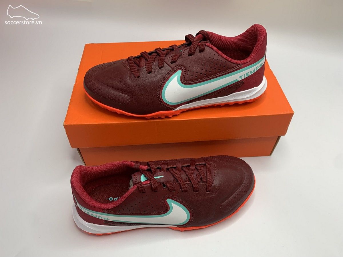 Nike Tiempo Legend 9 Academy TF Kids màu đỏ mận DA1328-616