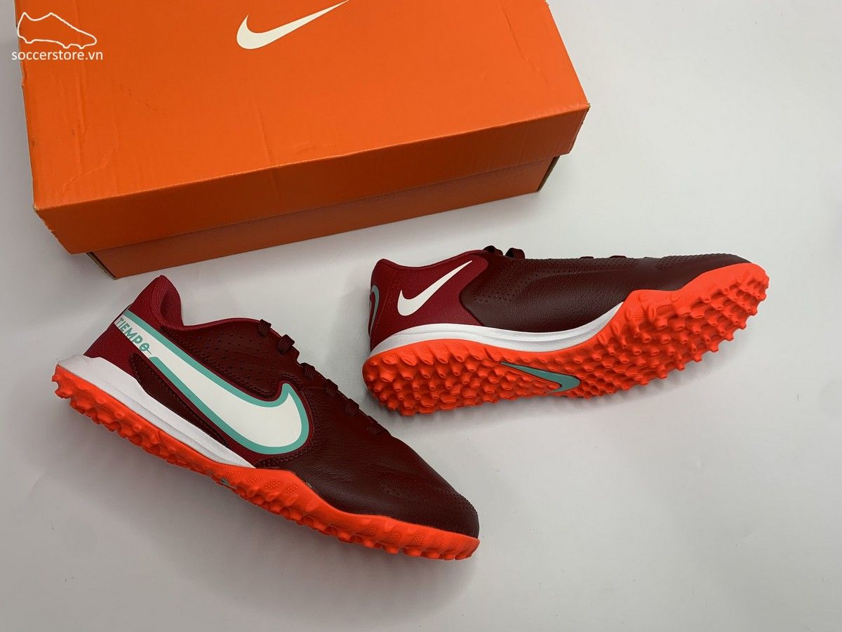 Nike Tiempo Legend 9 Academy TF Kids màu đỏ mận DA1328-616