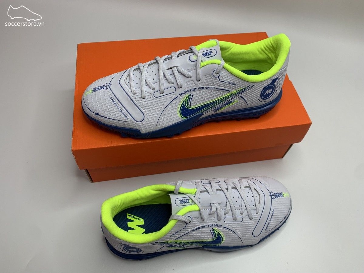 Nike Mercurial Vapor 14 Academy TF Kids Progress pack màu xám trắng DJ2863-054