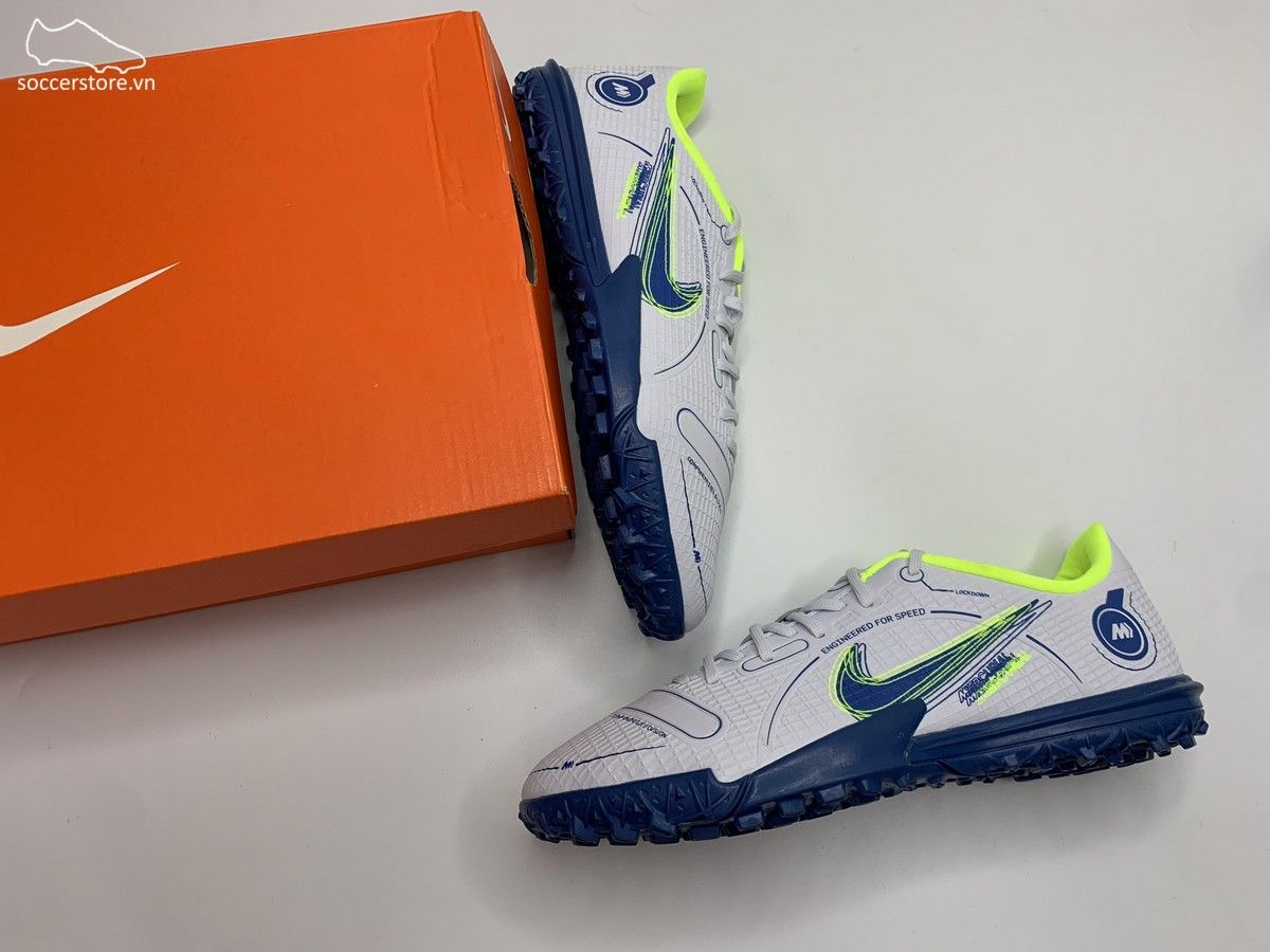 Nike Mercurial Vapor 14 Academy TF Kids Progress pack màu xám trắng DJ2863-054