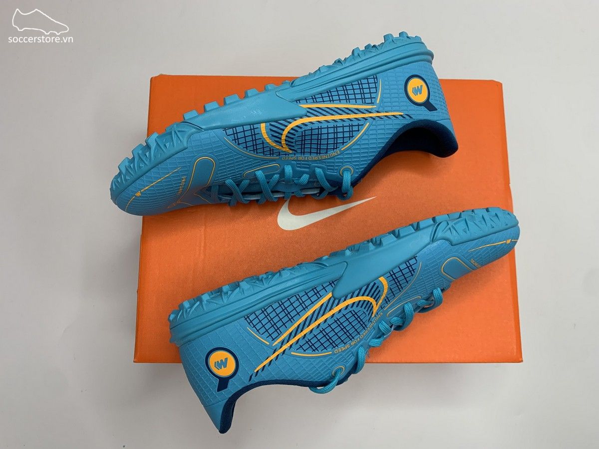 Nike Mercurial Vapor 14 Academy TF kids màu xanh dương DJ2863-484