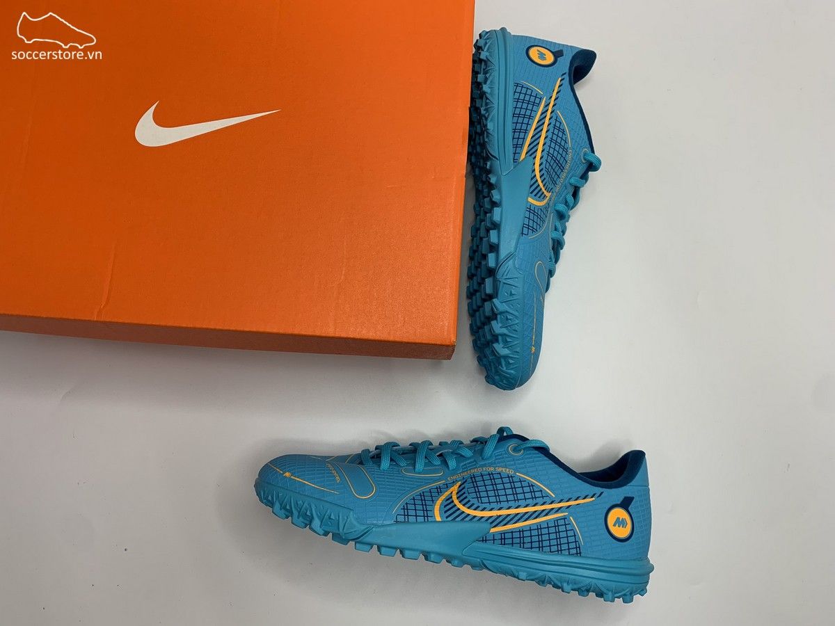 Nike Mercurial Vapor 14 Academy TF kids màu xanh dương DJ2863-484