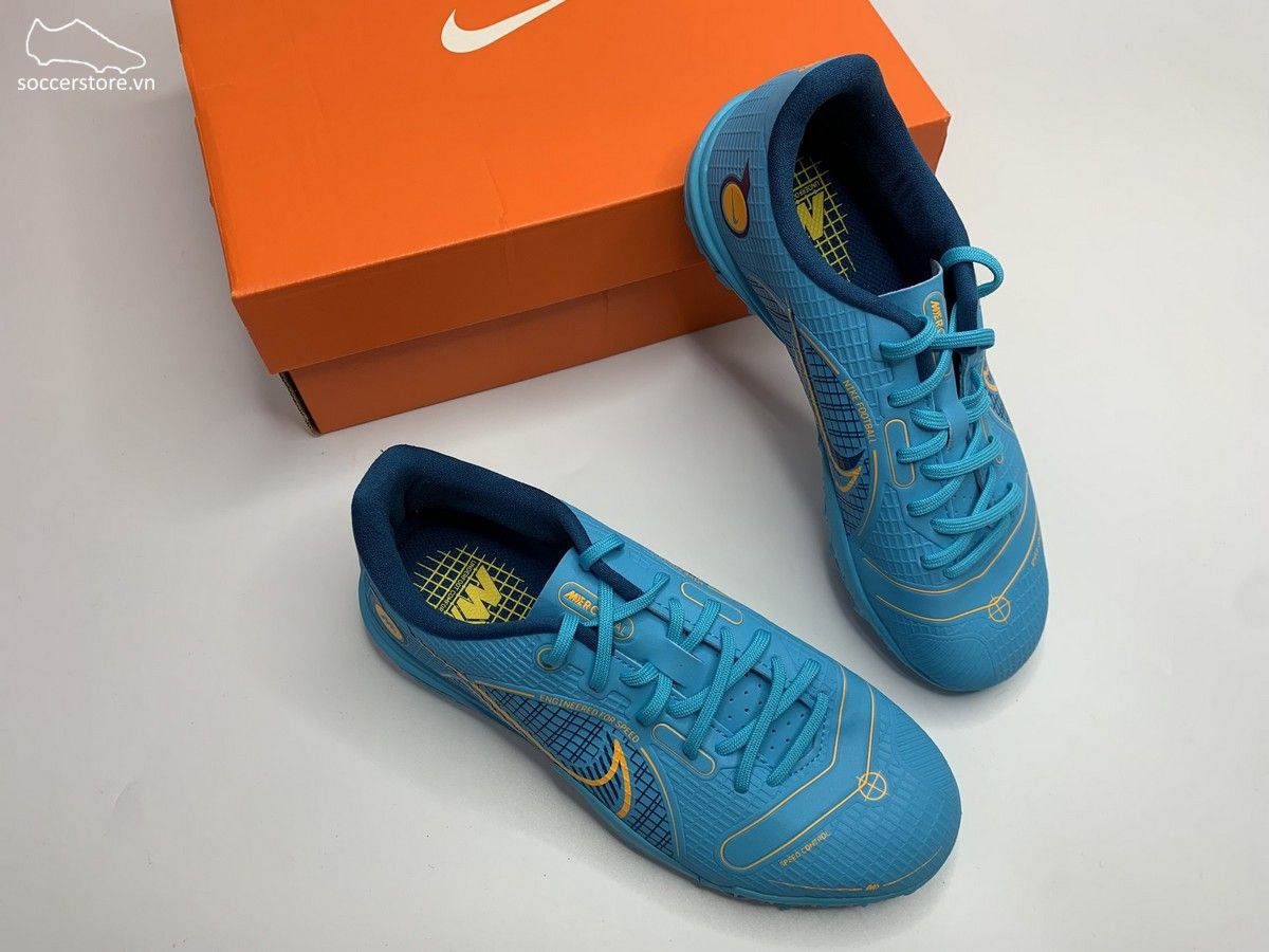 Nike Mercurial Vapor 14 Academy TF kids màu xanh dương DJ2863-484