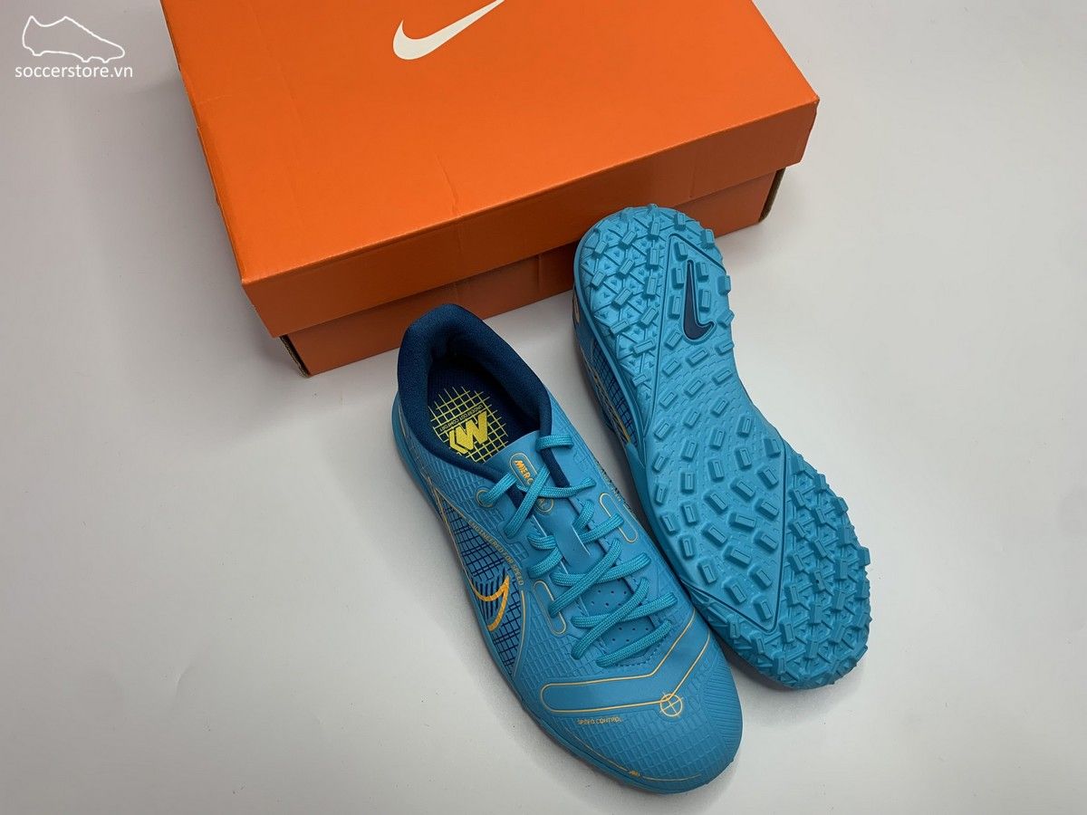 Nike Mercurial Vapor 14 Academy TF kids màu xanh dương DJ2863-484
