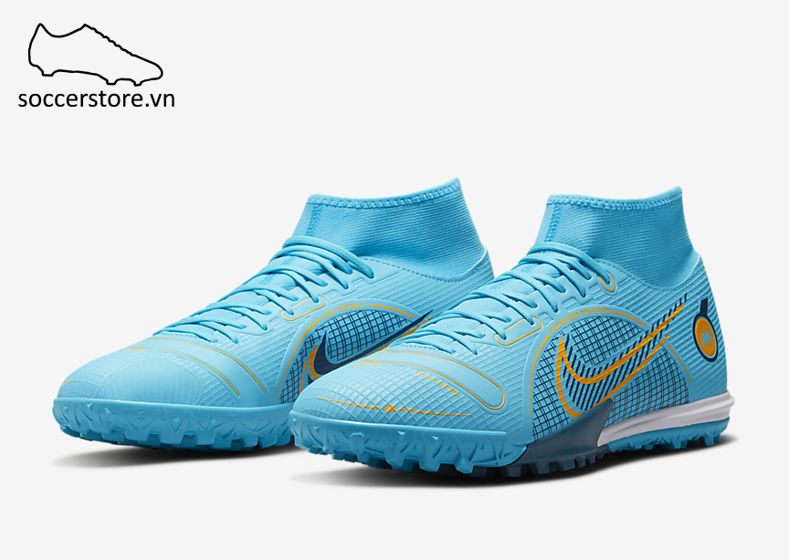 Nike Mercurial Superfly 8 Academy TF Blue Print pack - DJ2878-484