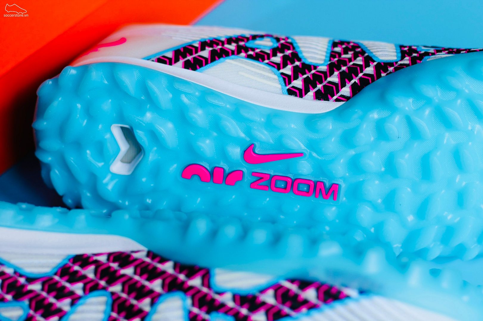 Nike Mercurial Vapor 15 Pro TF Air Zoom màu trắng xanh - Nike Blast Pack - DJ5605-146