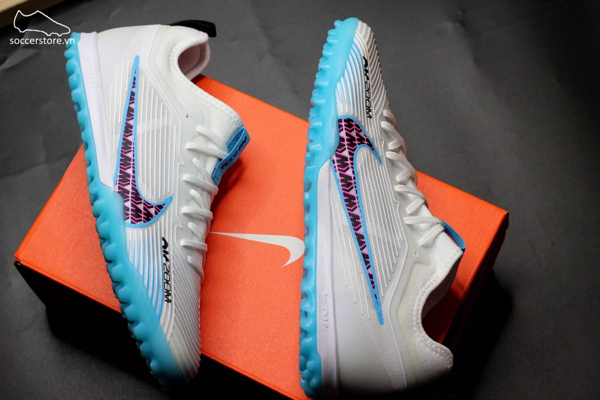 Nike Mercurial Vapor 15 Pro TF Air Zoom màu trắng xanh - Nike Blast Pack - DJ5605-146