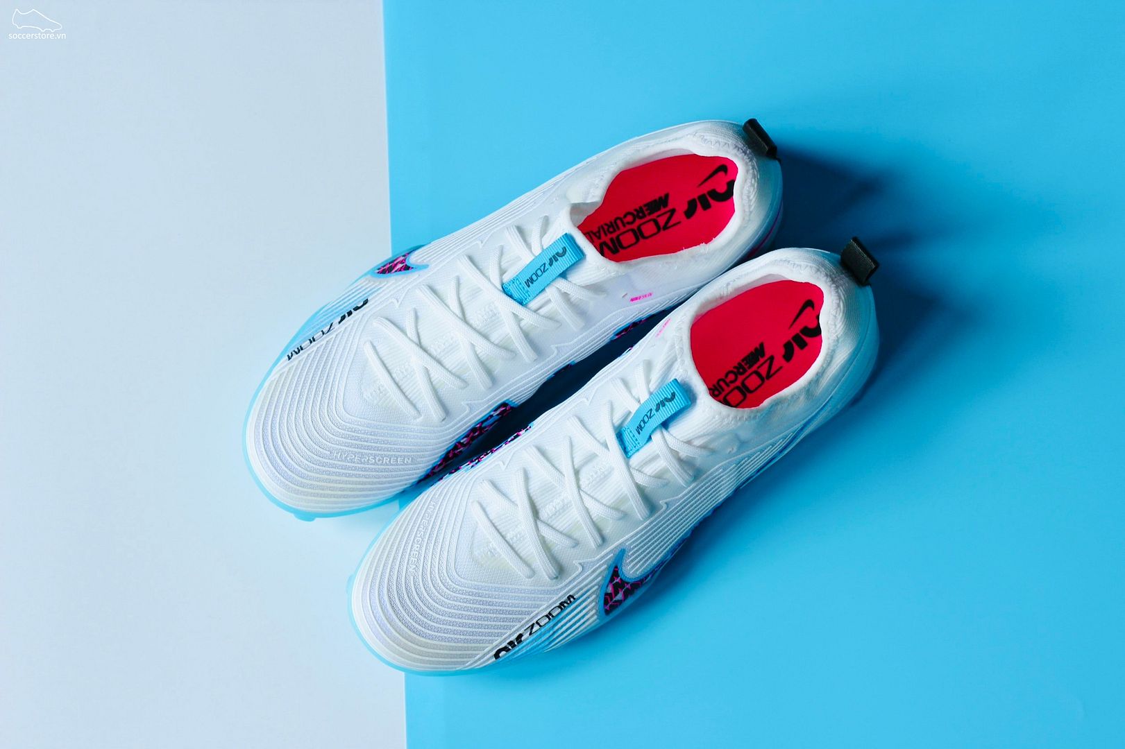 Nike Mercurial Vapor 15 Pro TF Air Zoom màu trắng xanh - Nike Blast Pack - DJ5605-146