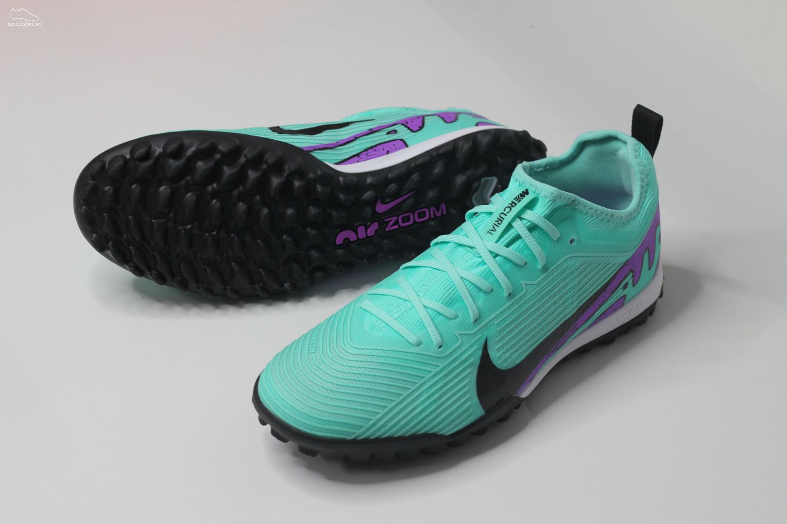 Nike Mercurial Vapor 15 Pro TF Air Zoom màu xanh Hyper Turquoise - Peak Ready pack DJ5605-300