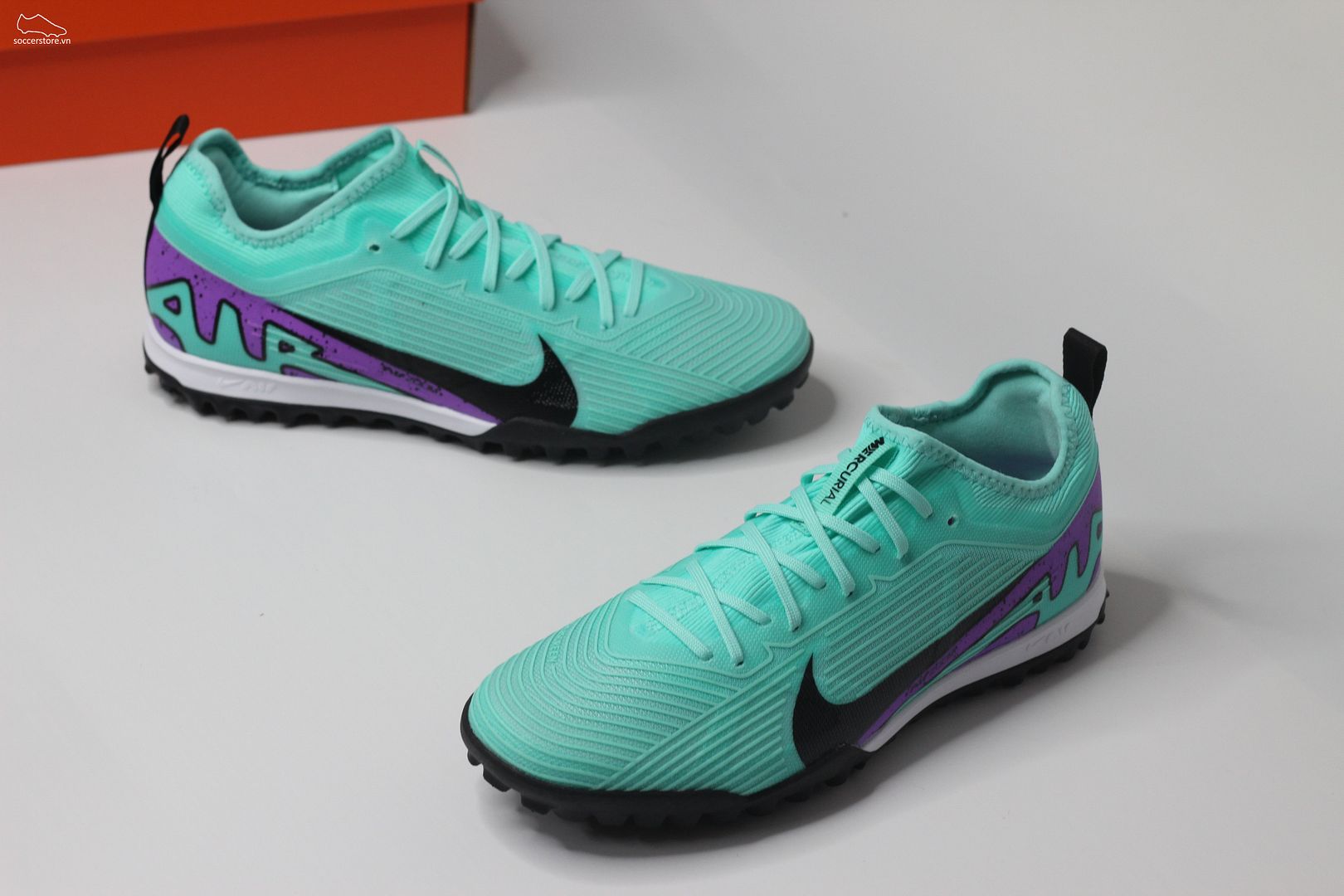 Nike Mercurial Vapor 15 Pro TF Air Zoom màu xanh Hyper Turquoise - Peak Ready pack DJ5605-300