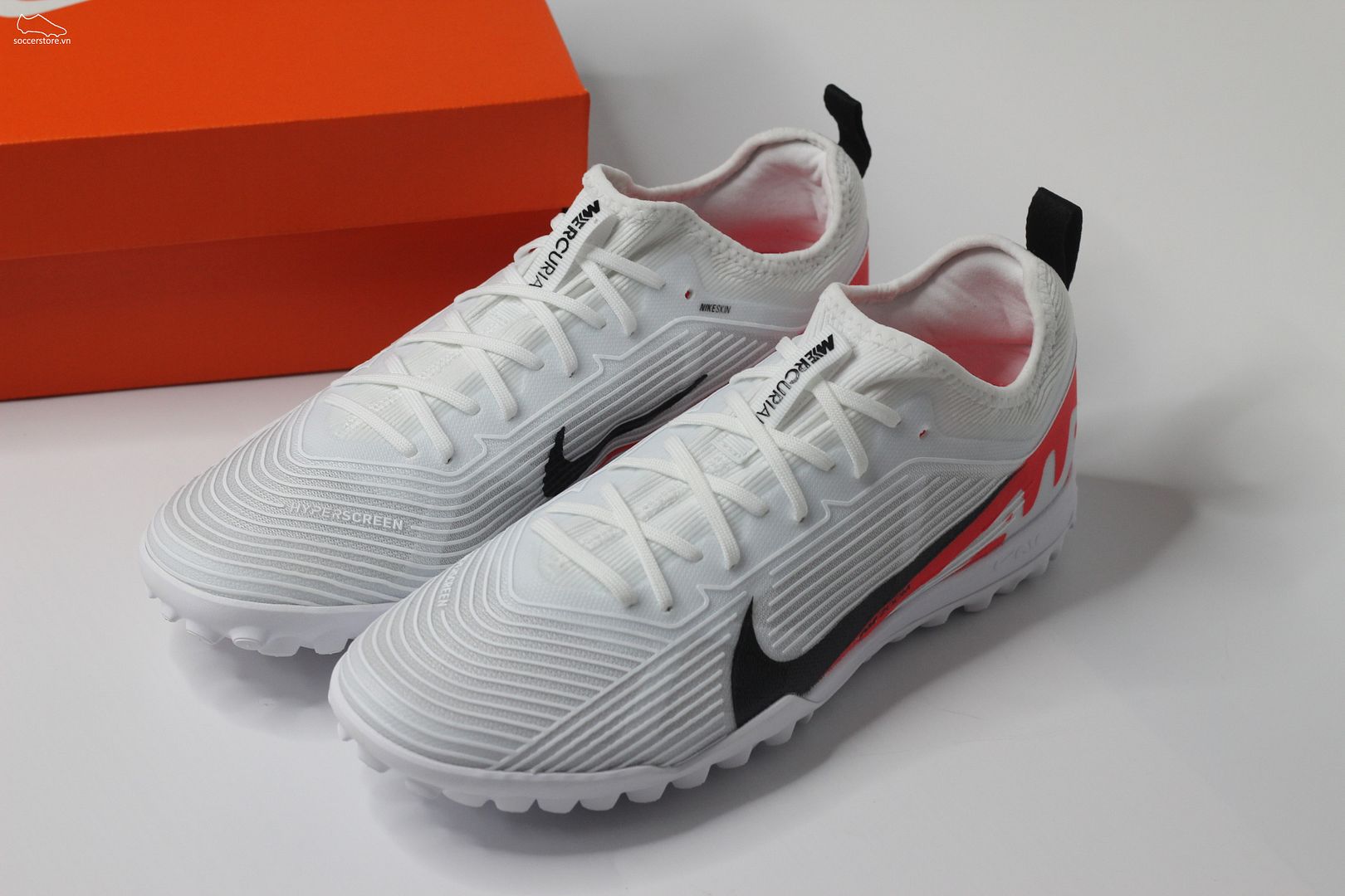 Nike Mercurial Vapor 15 Pro TF Air Zoom trắng đỏ- Ready pack DJ5605-600