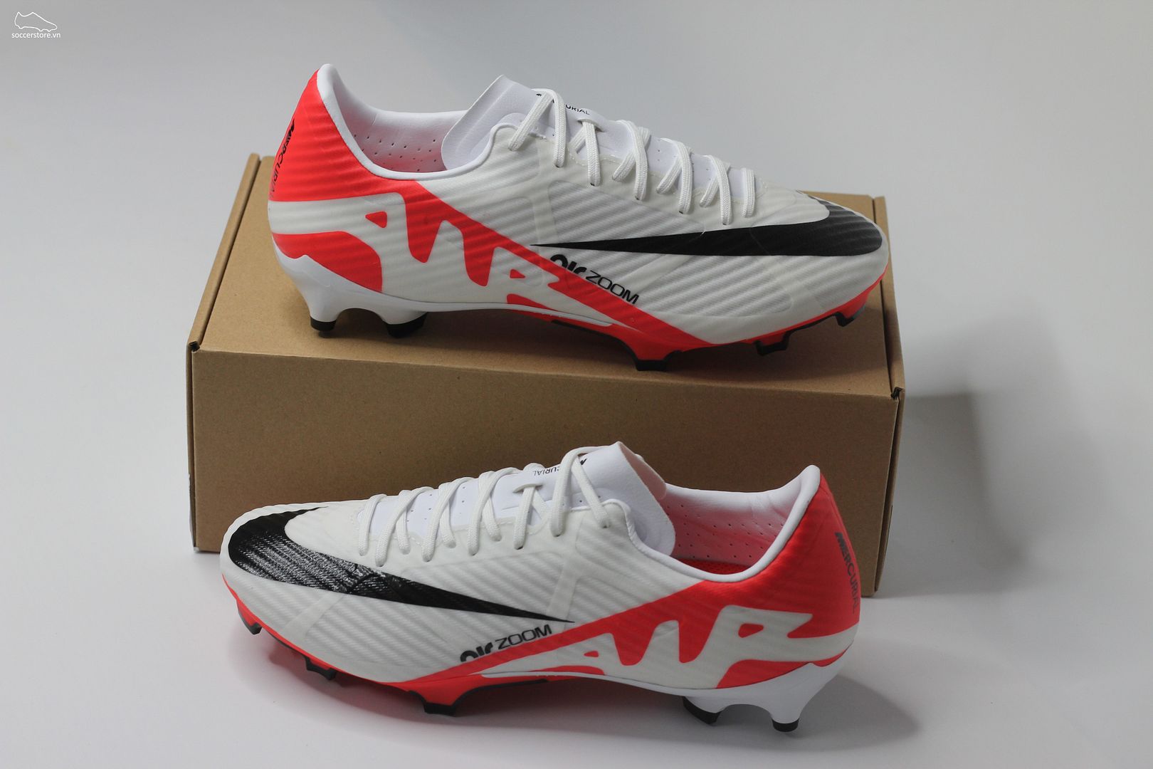 Nike Mercurial Vapor 15 Academy MG Air Zoom Ready pack màu trắng đỏ DJ5631-600