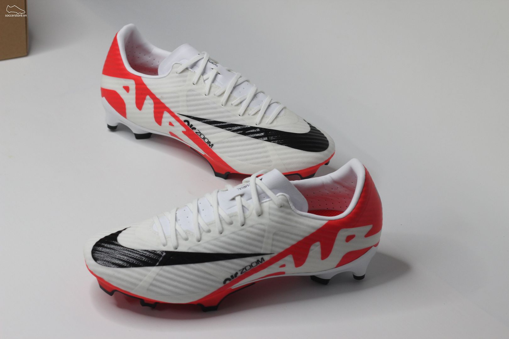 Nike Mercurial Vapor 15 Academy MG Air Zoom Ready pack màu trắng đỏ DJ5631-600