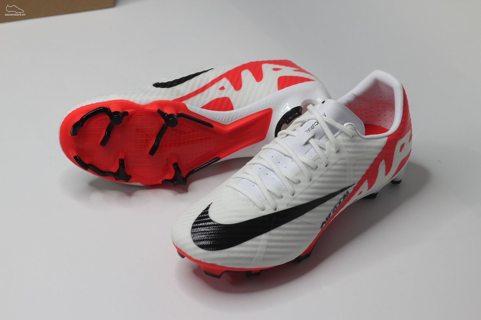 Nike Mercurial Vapor 15 Academy MG Air Zoom Ready pack màu trắng đỏ DJ5631-600